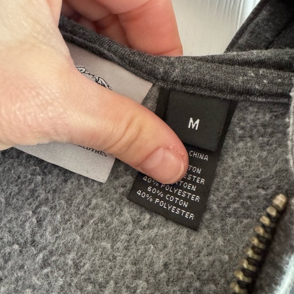 Harley-Davidson Gray and orange Zip-Up Hoodie - Picture 3 of 5